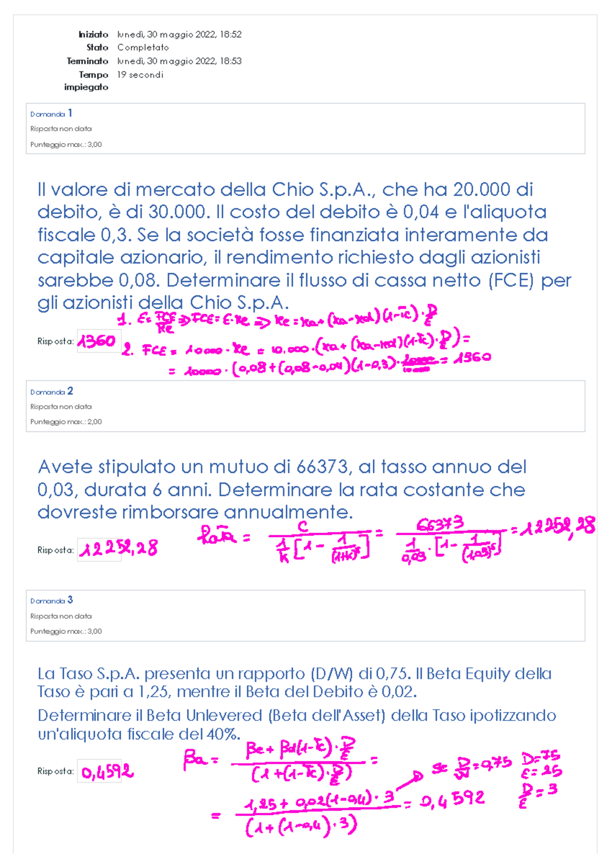 FA Soluzione Prova Finale - Inizi Ato Lunedì, 30 Maggio 2022, 18: Stato ...