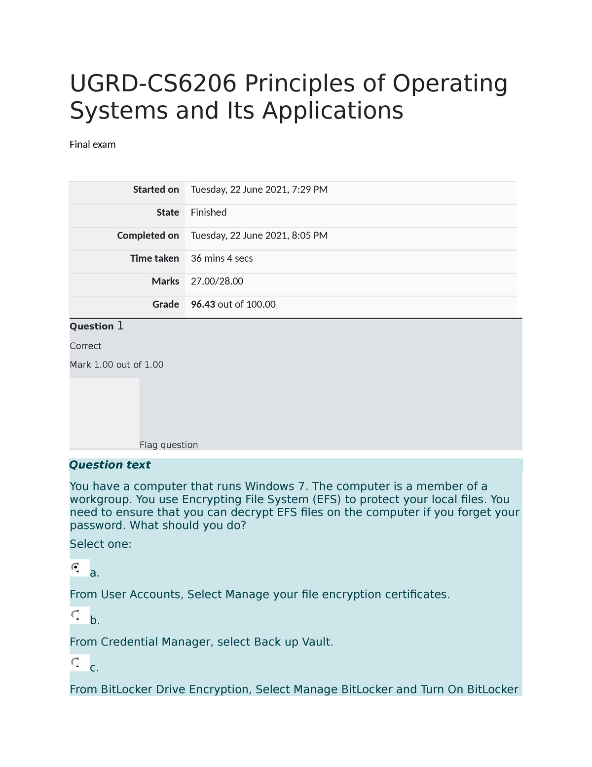 UGRD CS6206 Principles Of Operating Systems And Its Applications Final ...