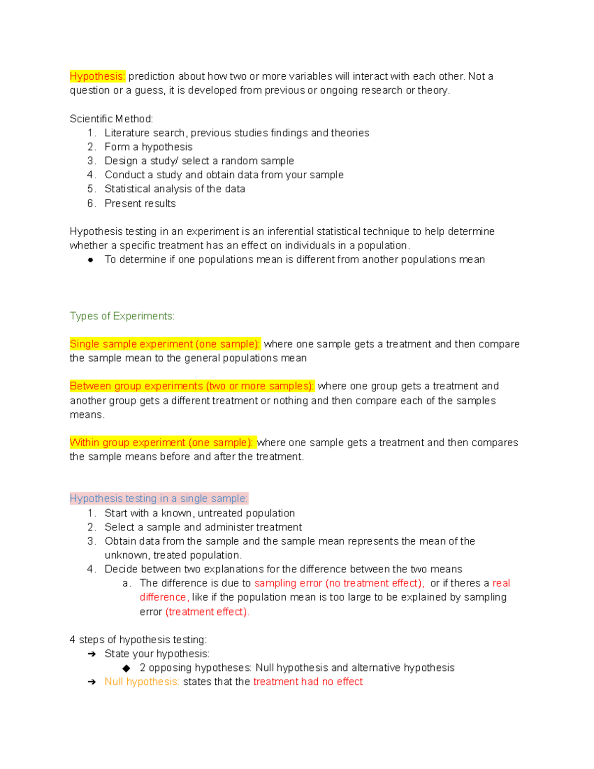 hypothesis example ap psych