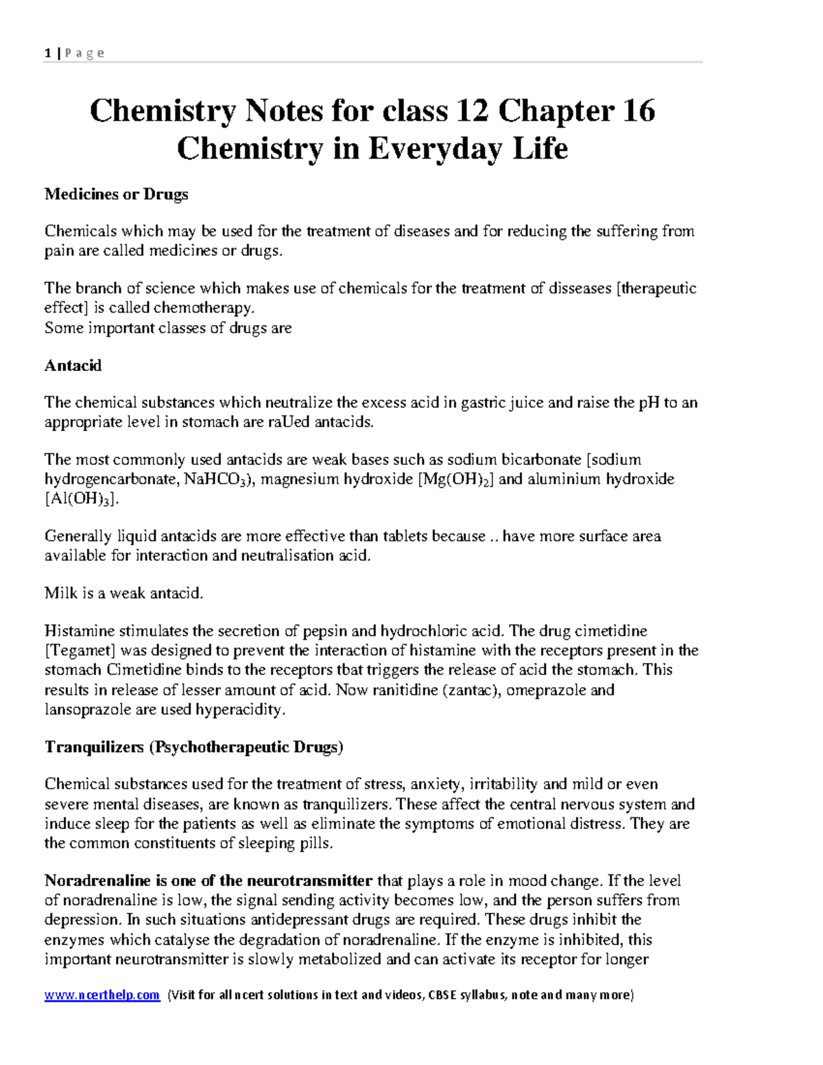 chemistry-notes-for-class-12-chapter-16-chemistry-in-everyday-life