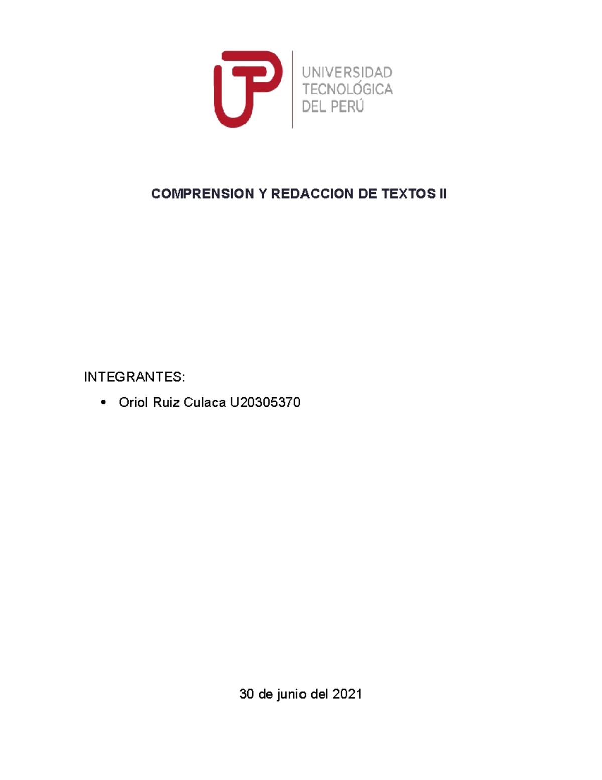 Comprension Y Redaccion DE Textos II - COMPRENSION Y REDACCION DE ...