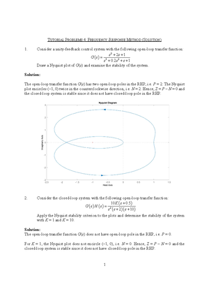 Tutorial Problems 3 Solution - TUTORIAL PROBLEMS 3: THE ROOT LOCUS ...