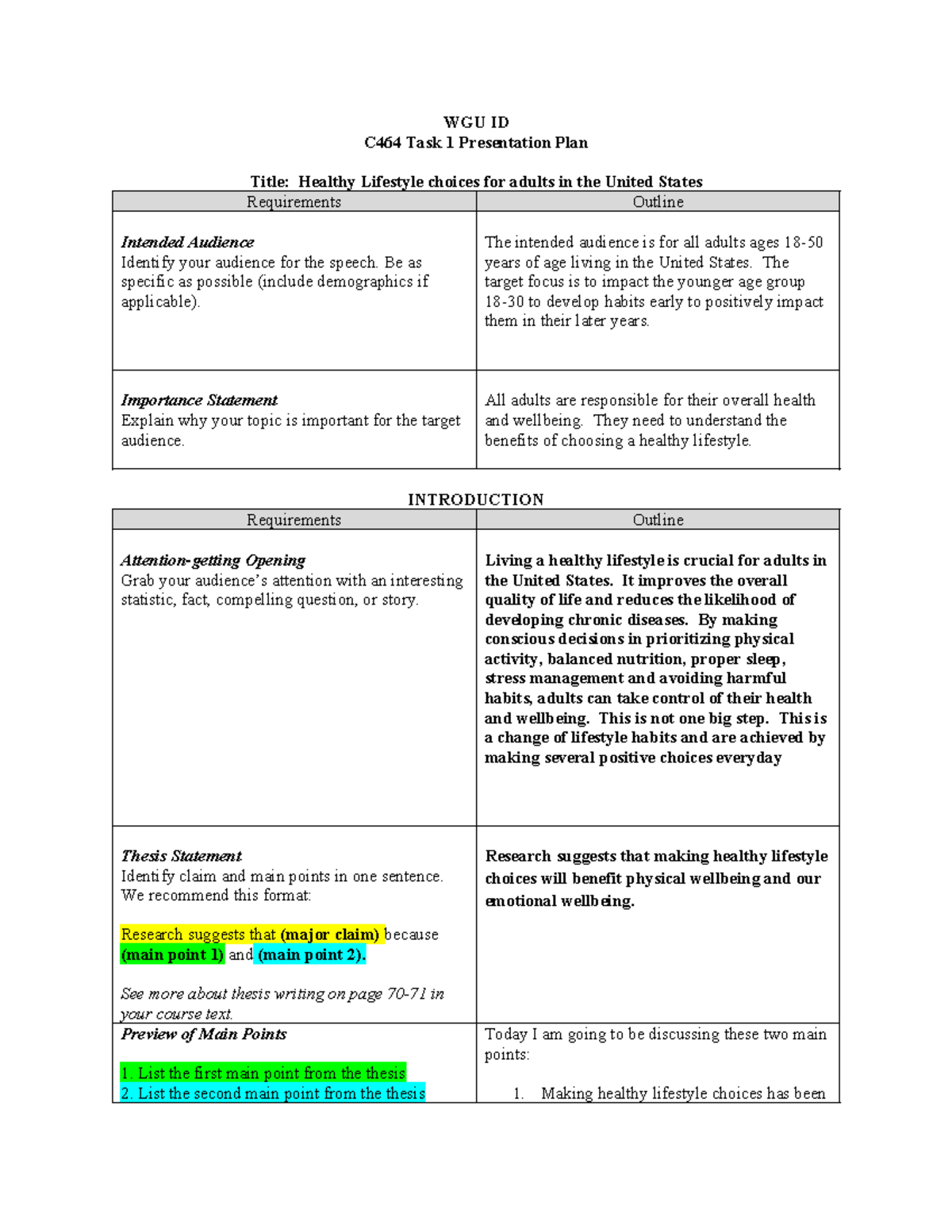 C464 Task 1 - Passed first attempt - WGU ID C464 Task 1 Presentation ...