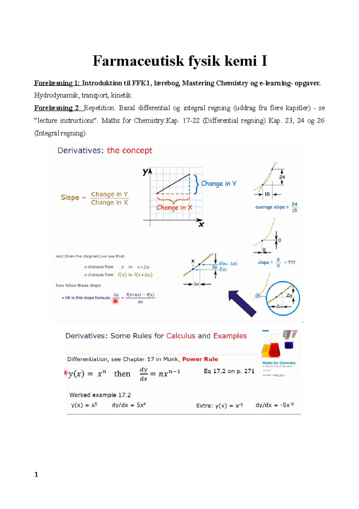 Forelæsninger - Forelæsningsnoter - Farmaceutisk Fysik Kemi I ...