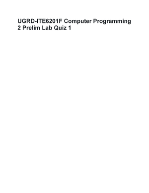 Computer Programming 2 - Final Quiz 2 Final Quiz 2 - Not Yet Answered ...