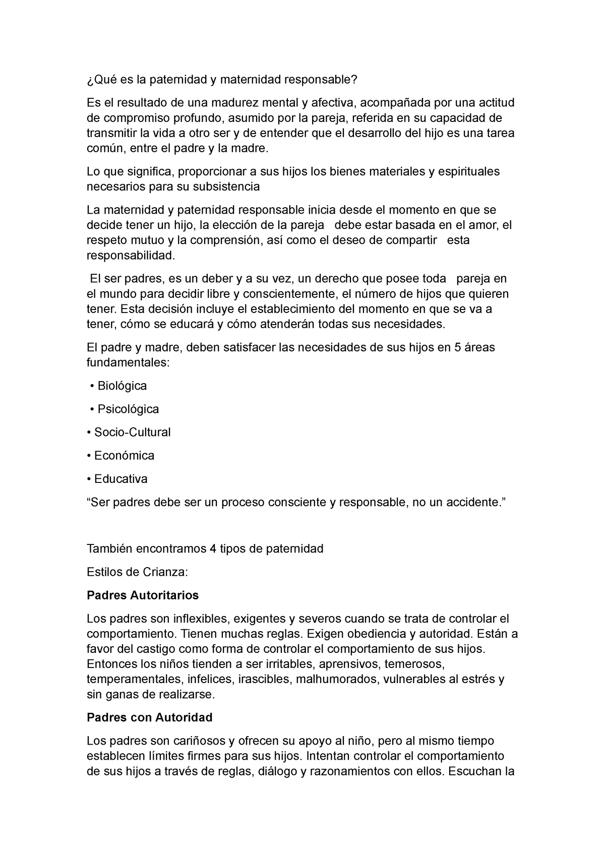 Qué Es La Paternidad Y Maternidad Responsable - Lo Que Significa ...