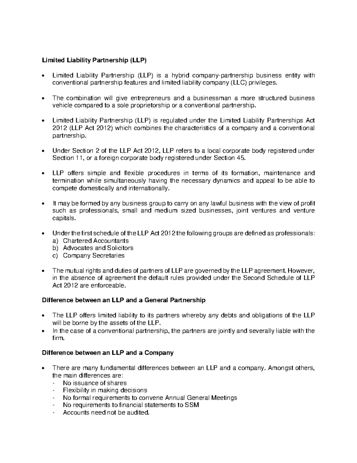 Limited Liability Partnership - The combination will give entrepreneurs ...