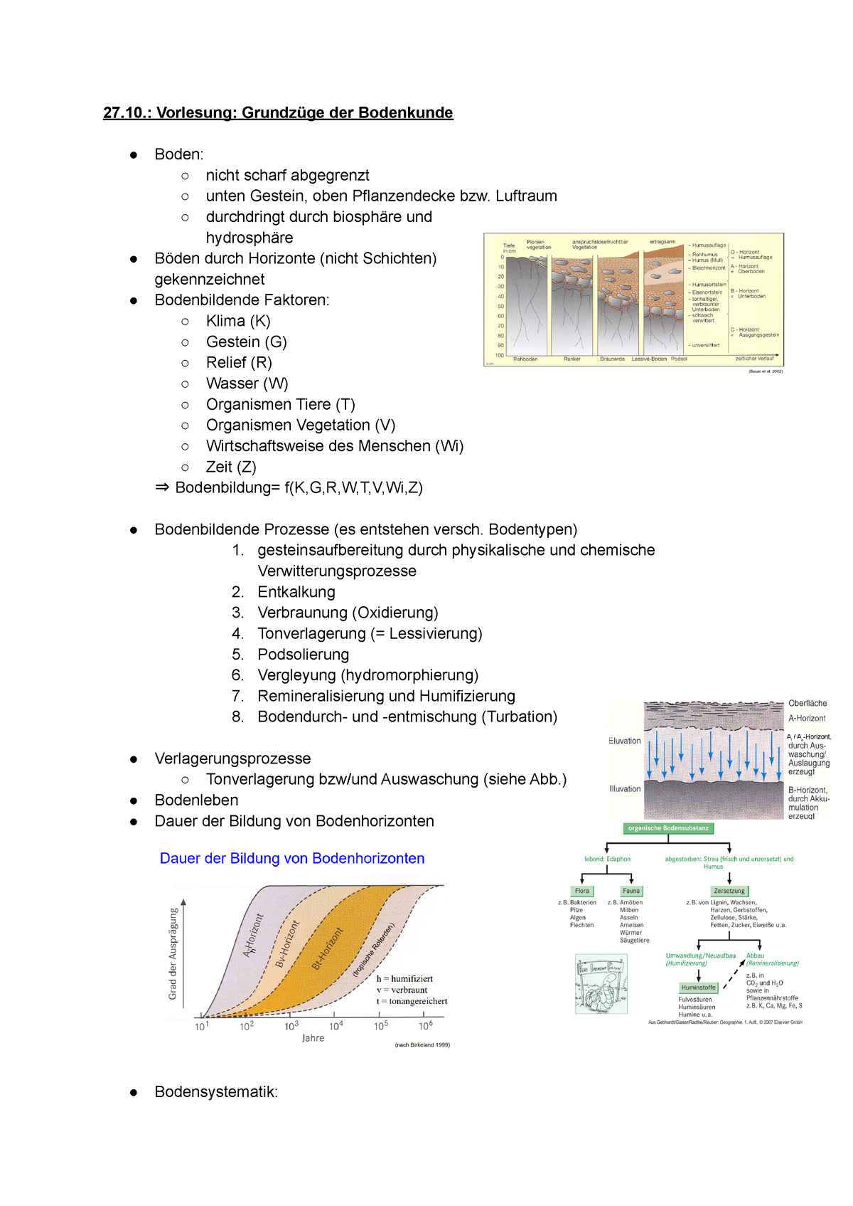 27.10. Vorlesung Grundzüge Der Bodenkunde - 27.: Vorlesung: Grundzüge ...