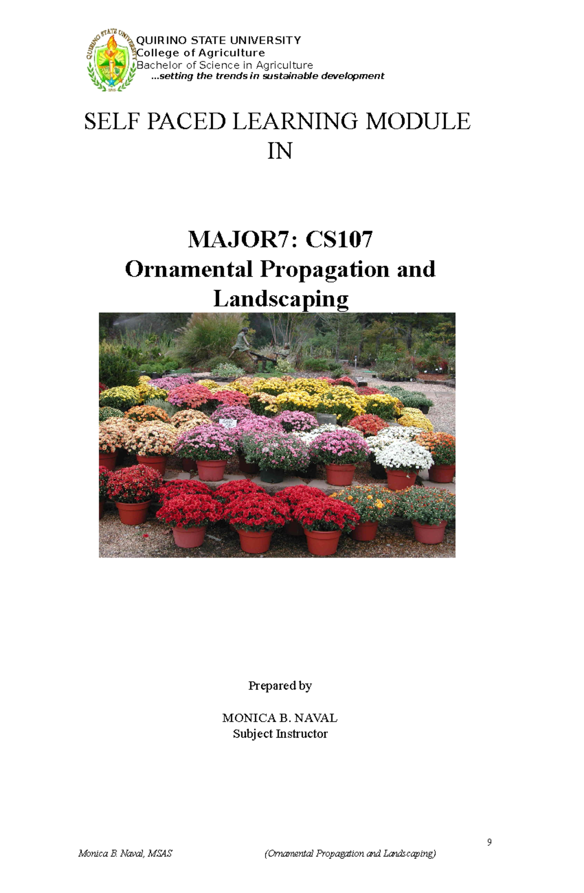 Lesson 1 History and Importance Ornamental GArdening Copy College