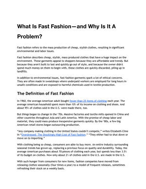 What Is Fast Fashion—and Why Is It a Problem?