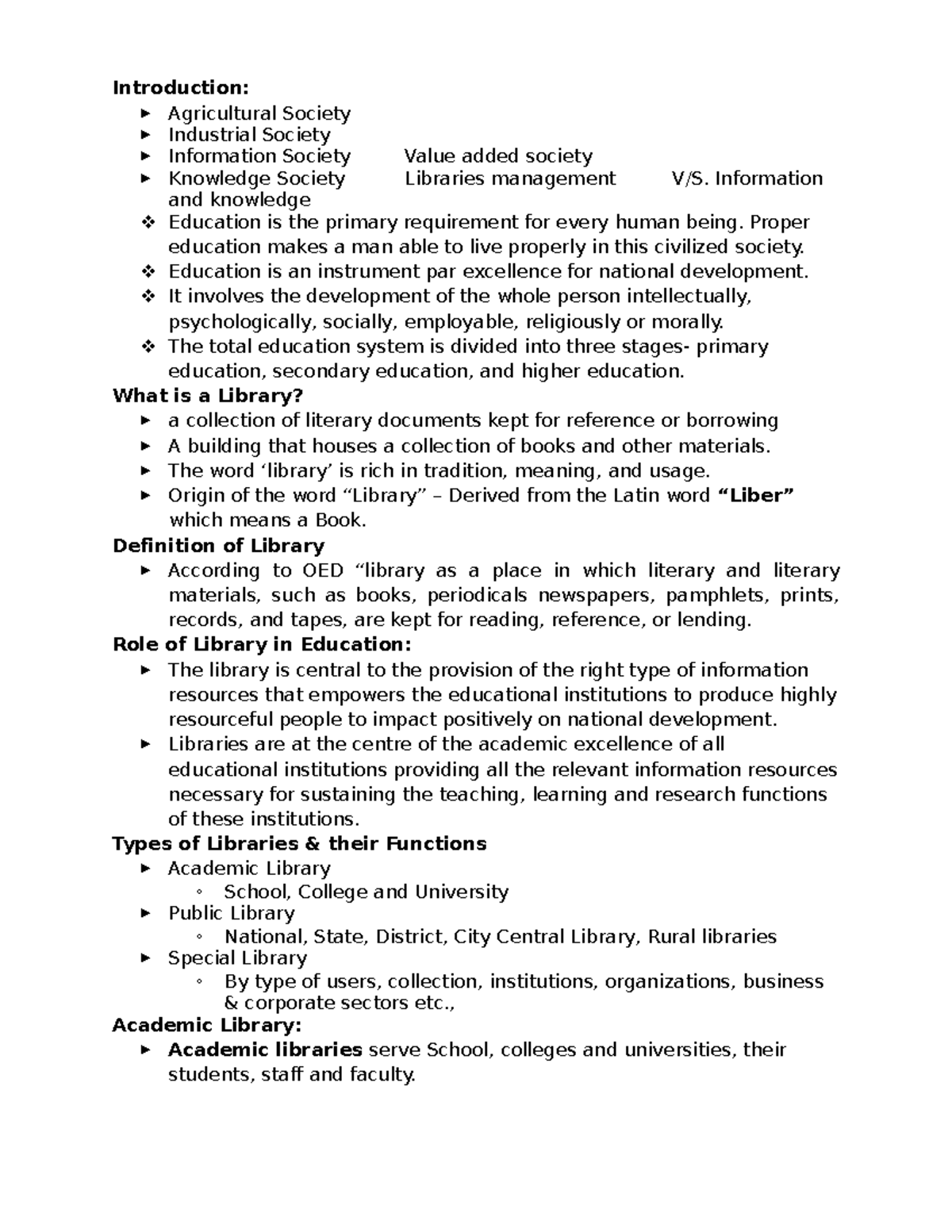Unit 1 MS Word - Foundations of library and information science ...