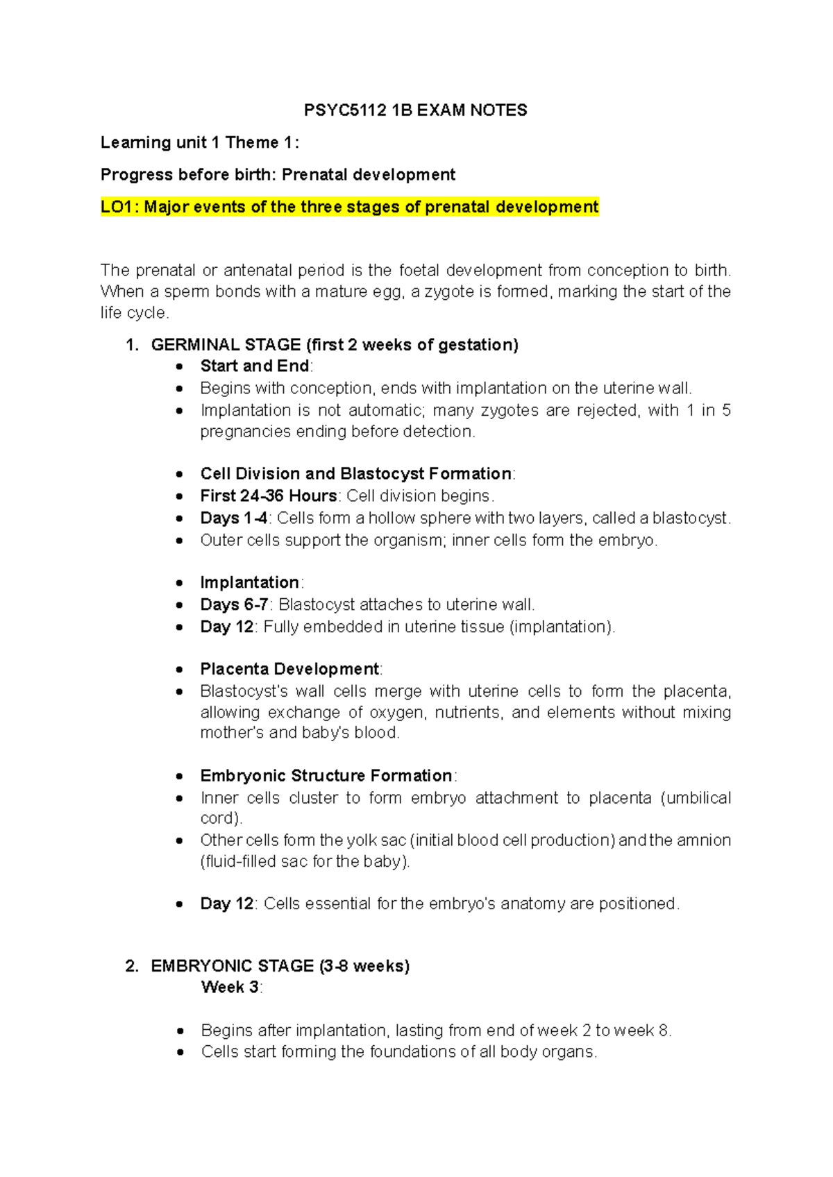 PSYC5112 1B EXAM Notes - PSYC5112 1B EXAM NOTES Learning unit 1 Theme 1 ...