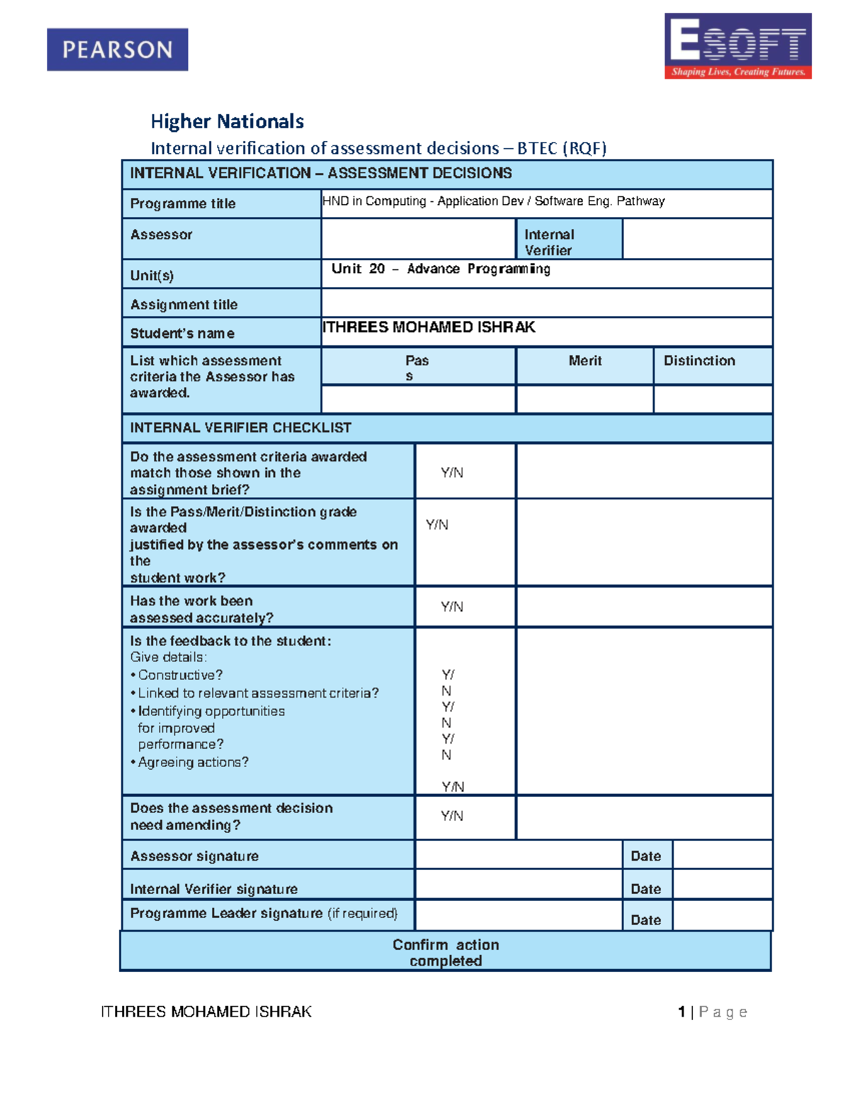 network assignment esoft