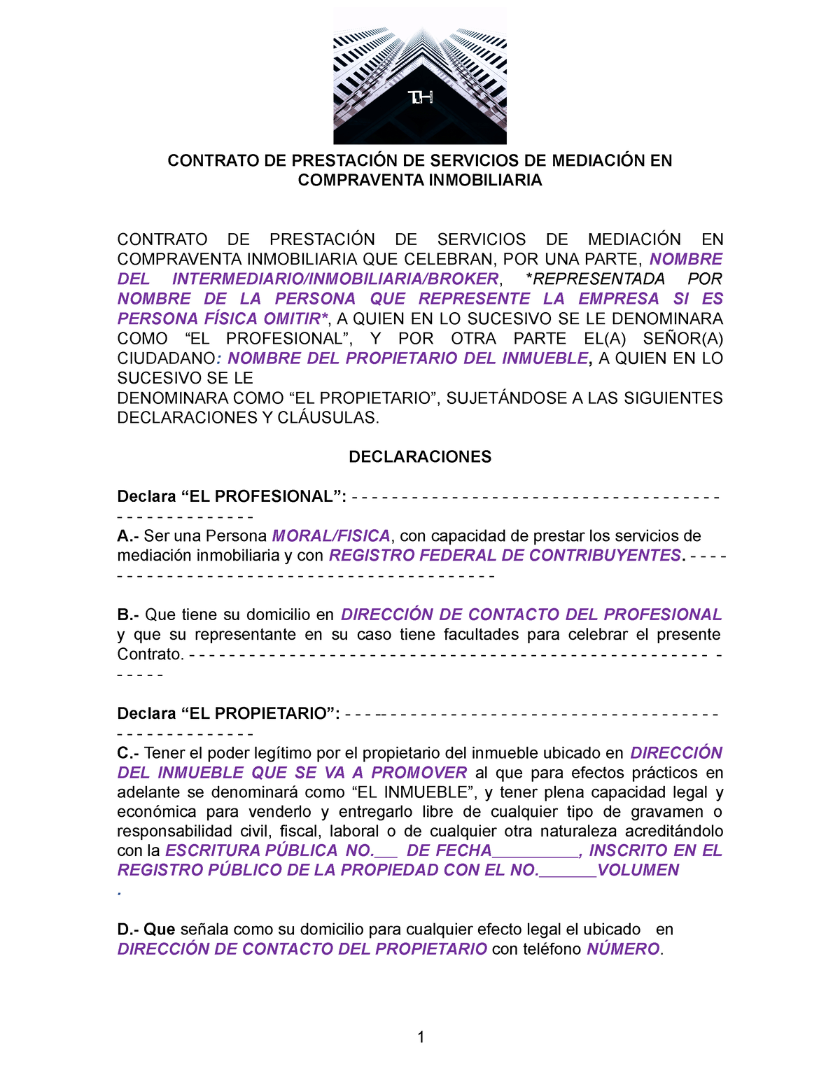 Introducir 56 Imagen Modelo De Contrato De Mediación Inmobiliaria Abzlocalmx 6137