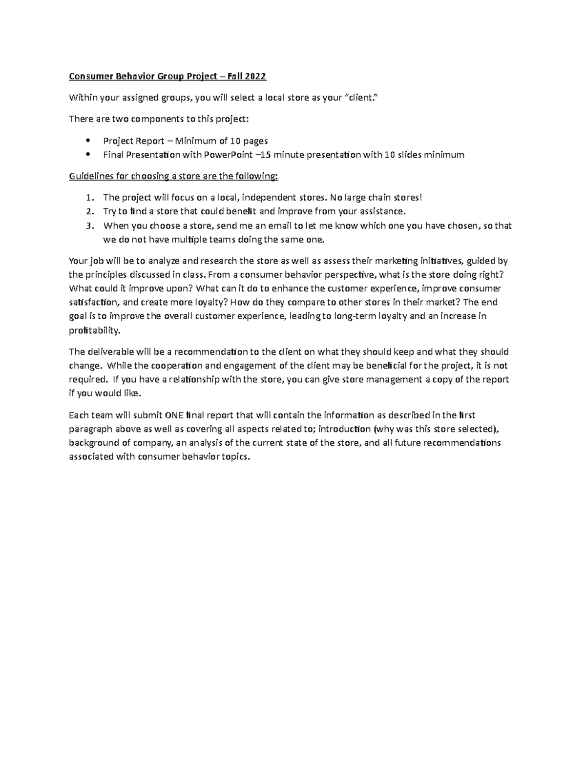 Consumer Behavior Group Project - ” There Are Two Components To This ...