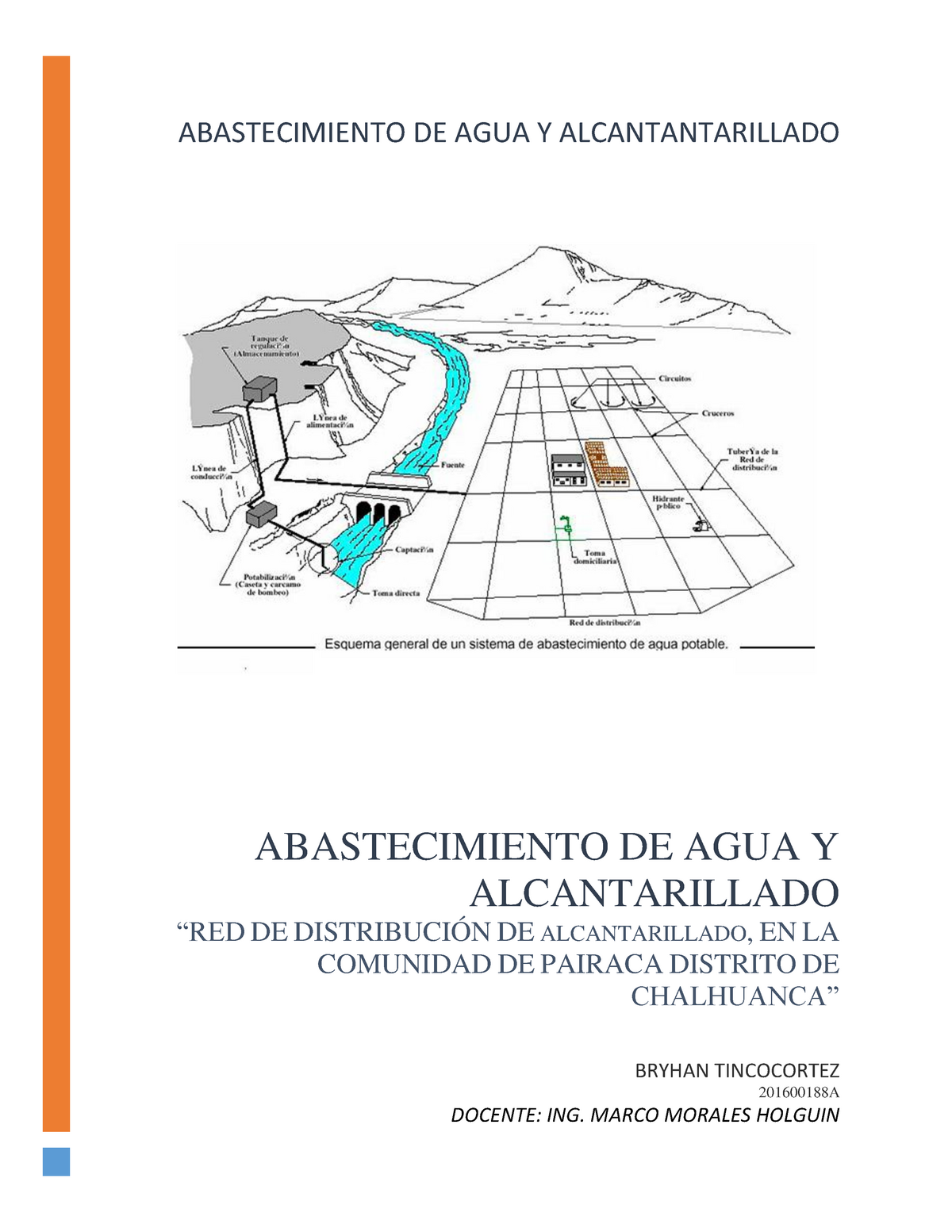 Red De Distribucion De Alcantarillado Abastecimiento De Agua Y Alcantarillado “red De 1489