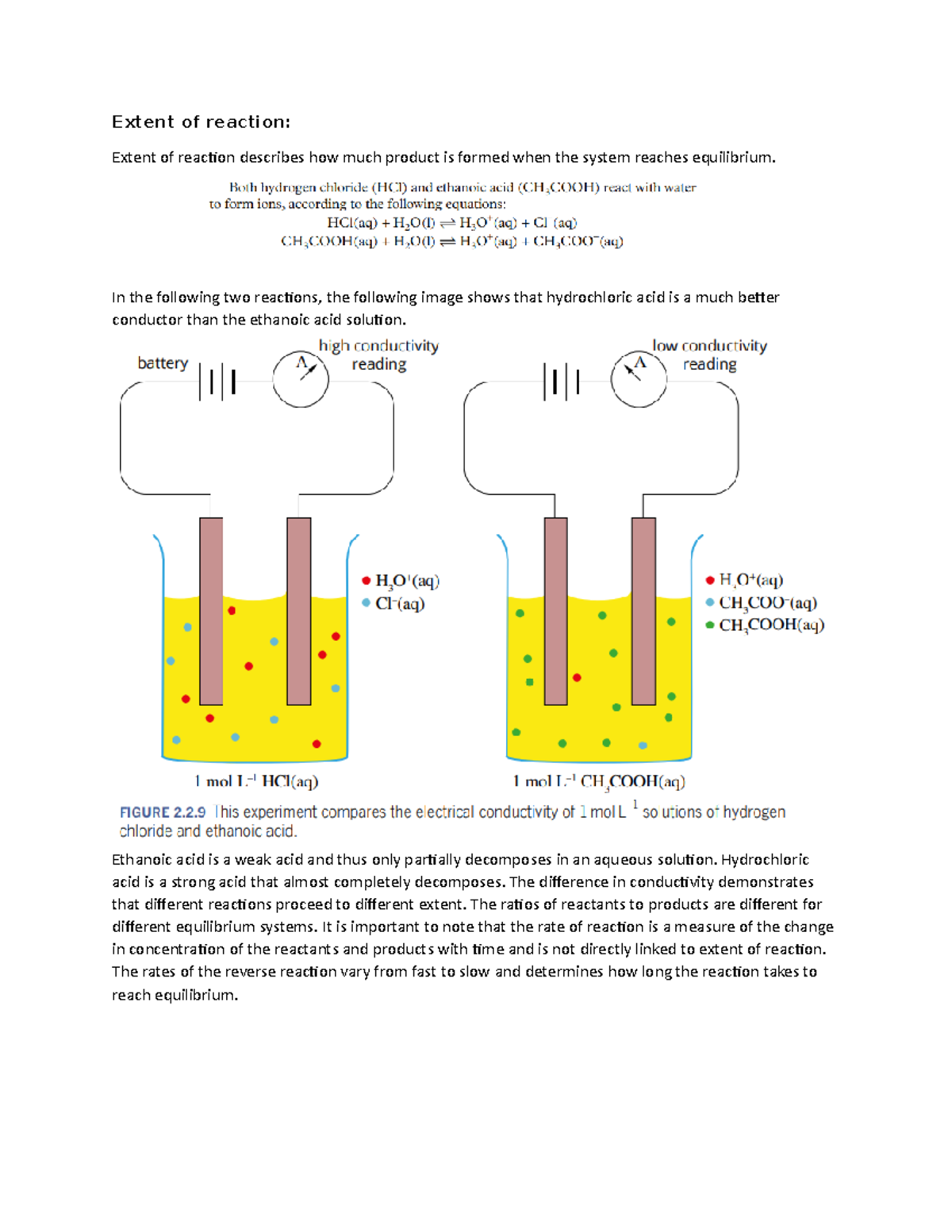 Extent of reaction - chemistry notes - Extent of reaction: Extent of ...