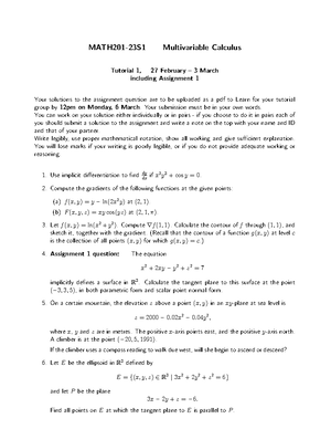 Background - revision pre reqs for math201 - MATH 201 — Revision of ...