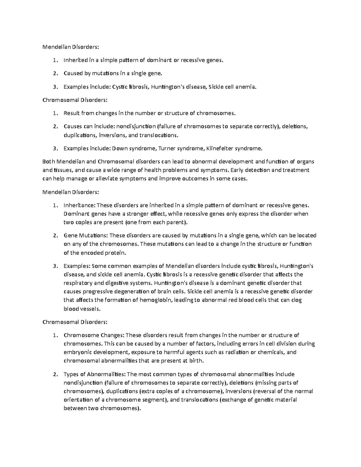 Mendelian Disorders - Mendelian Disorders: Inherited in a simple ...