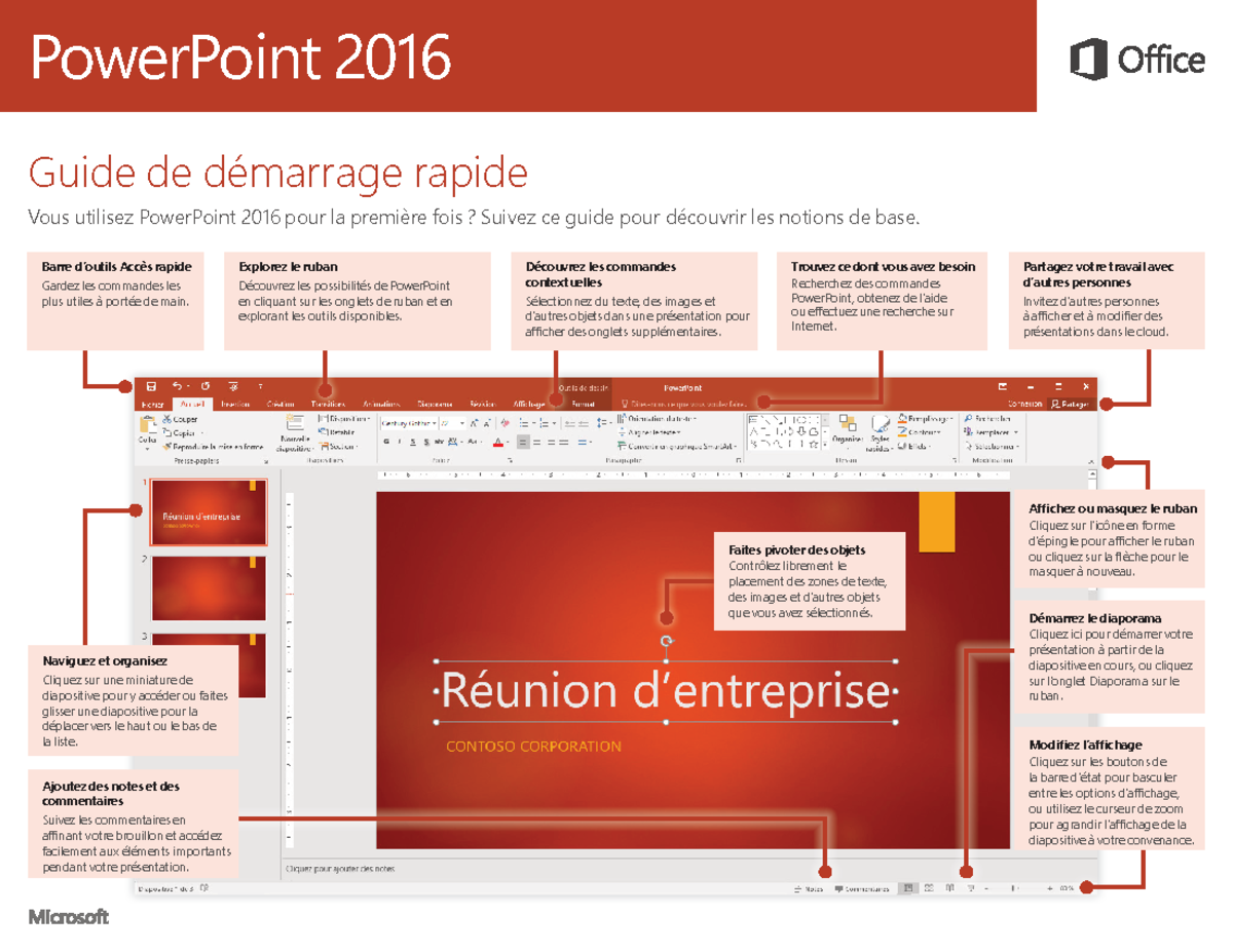 Powerpoint 2016 Quick Start Guide - Guide de démarrage rapide Vous ...