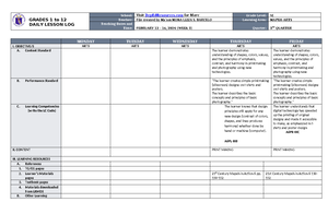 DLL Mapeh 6 Q2 W1 - DETAILED LESSON PLAN - GRADES 1 to 12 DAILY LESSON ...