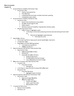 Macroeconomics Chapter 1 Notes - Macroeconomics Chapter 1 Limits ...