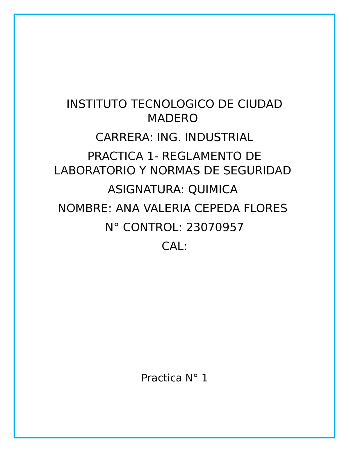 Reporte 1 Reglamento - INSTITUTO TECNOLOGICO DE CIUDAD MADERO CARRERA ...