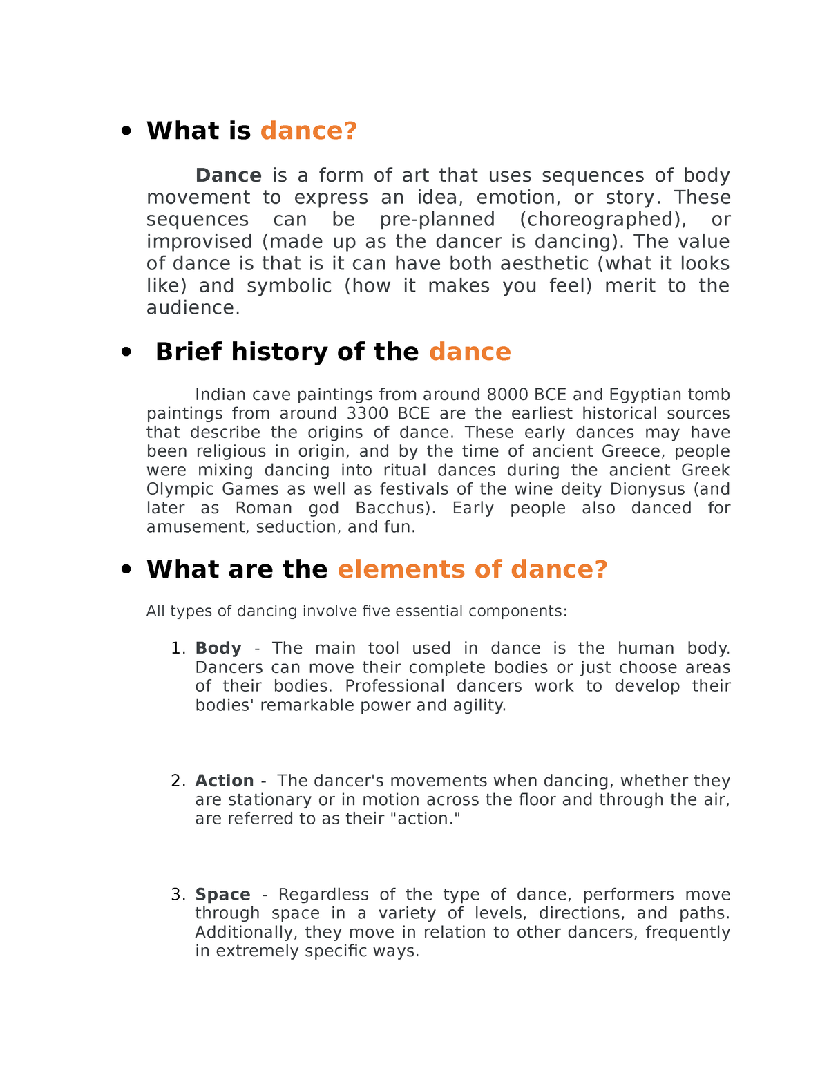 What is dance - What is dance? Dance is a form of art that uses ...