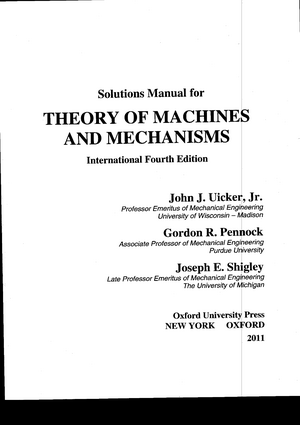 Design OF Machinery 5th Ed Solution Manual CHAPTER2 Kinematics Of   Thumb 300 425 