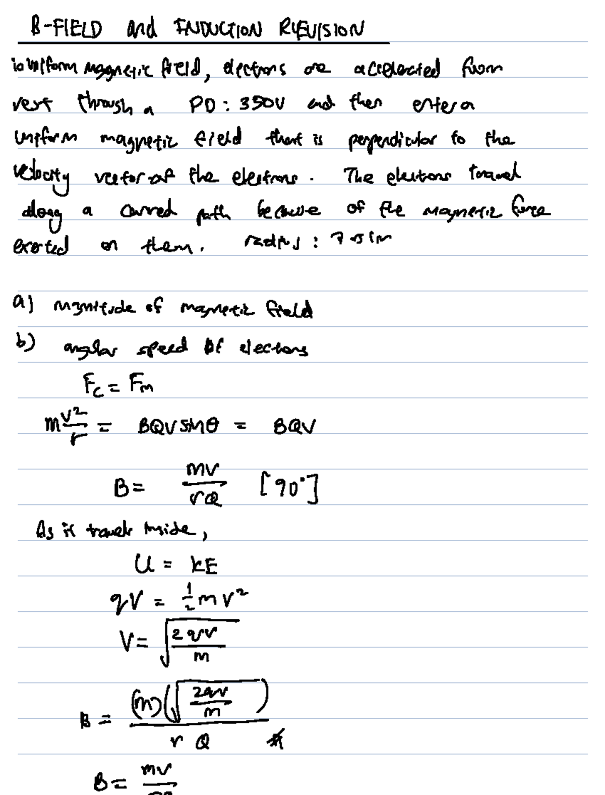 Electromagnetic induction - B FIELD And INDUCTION REVISION launiform ...