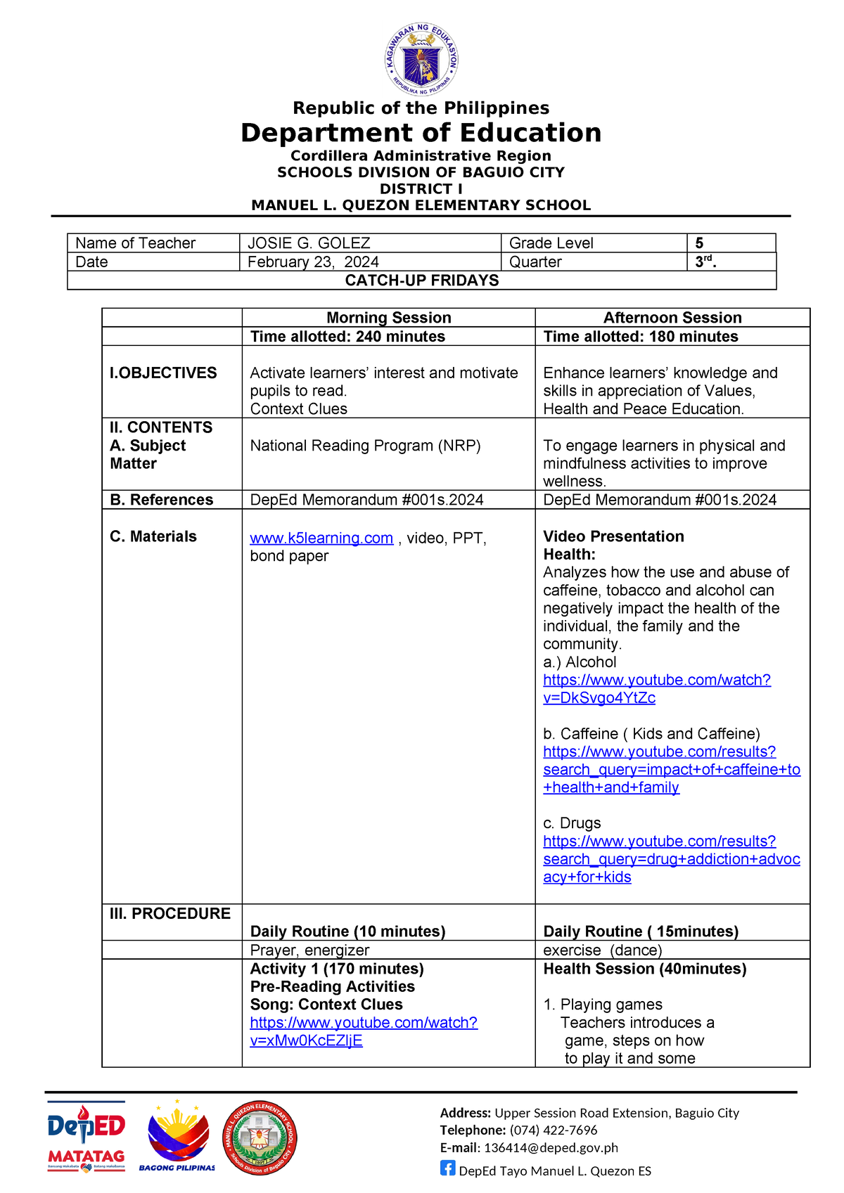 LPCatch Up Friday Feb23 2024 Department Of Education Cordillera   Thumb 1200 1697 