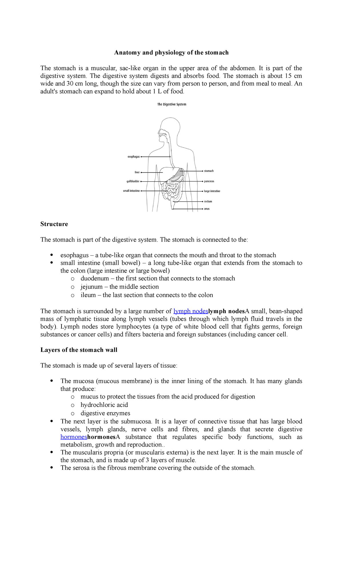 287877016 Anatomy and Physiology of the Stomach - Anatomy and ...