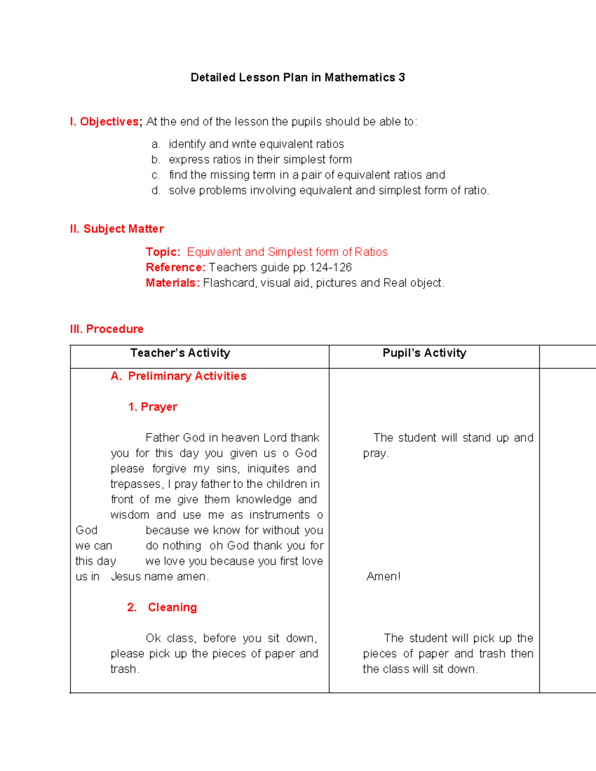 Brixdumasiglessonplan - Detailed Lesson Plan in Mathematics 3 I ...