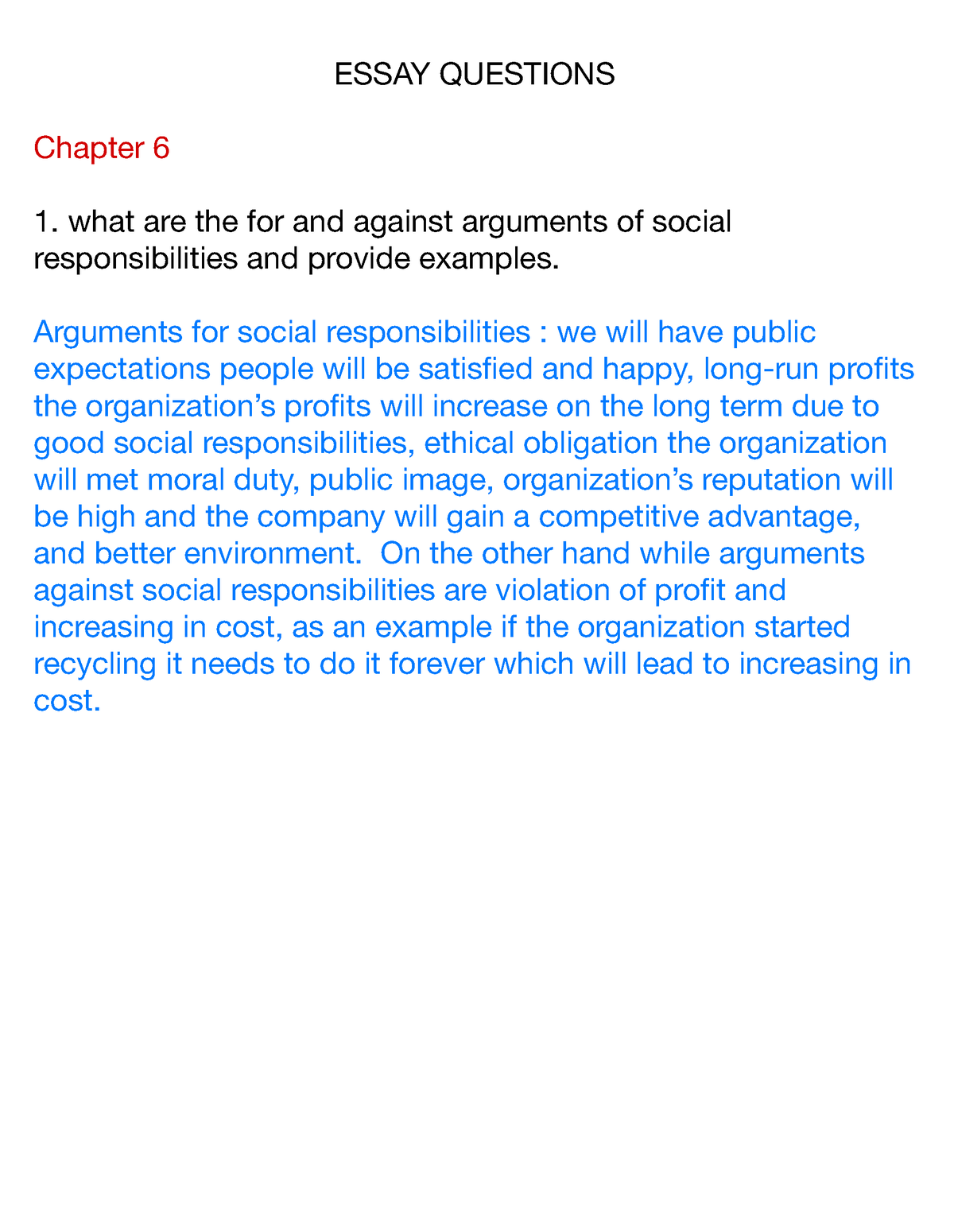 essay on social obligation