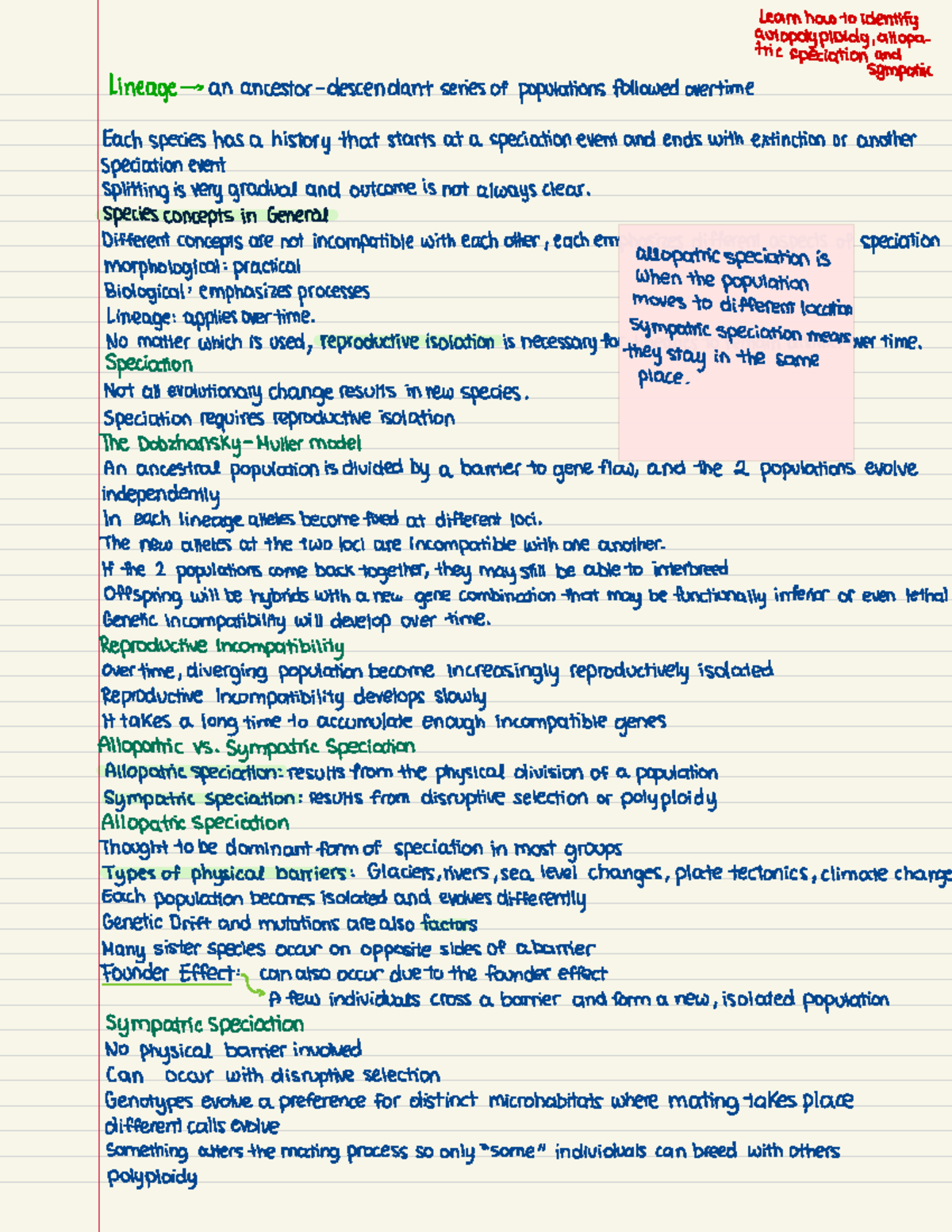 Ch 20 - Summary of my lecture notes - Learn how to identify ...