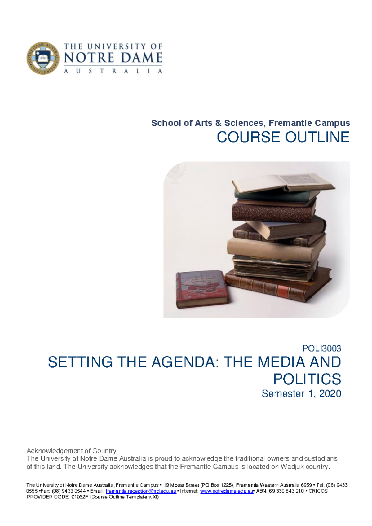 POLI3003 - Media and Politics Course Outline - School of Arts ...