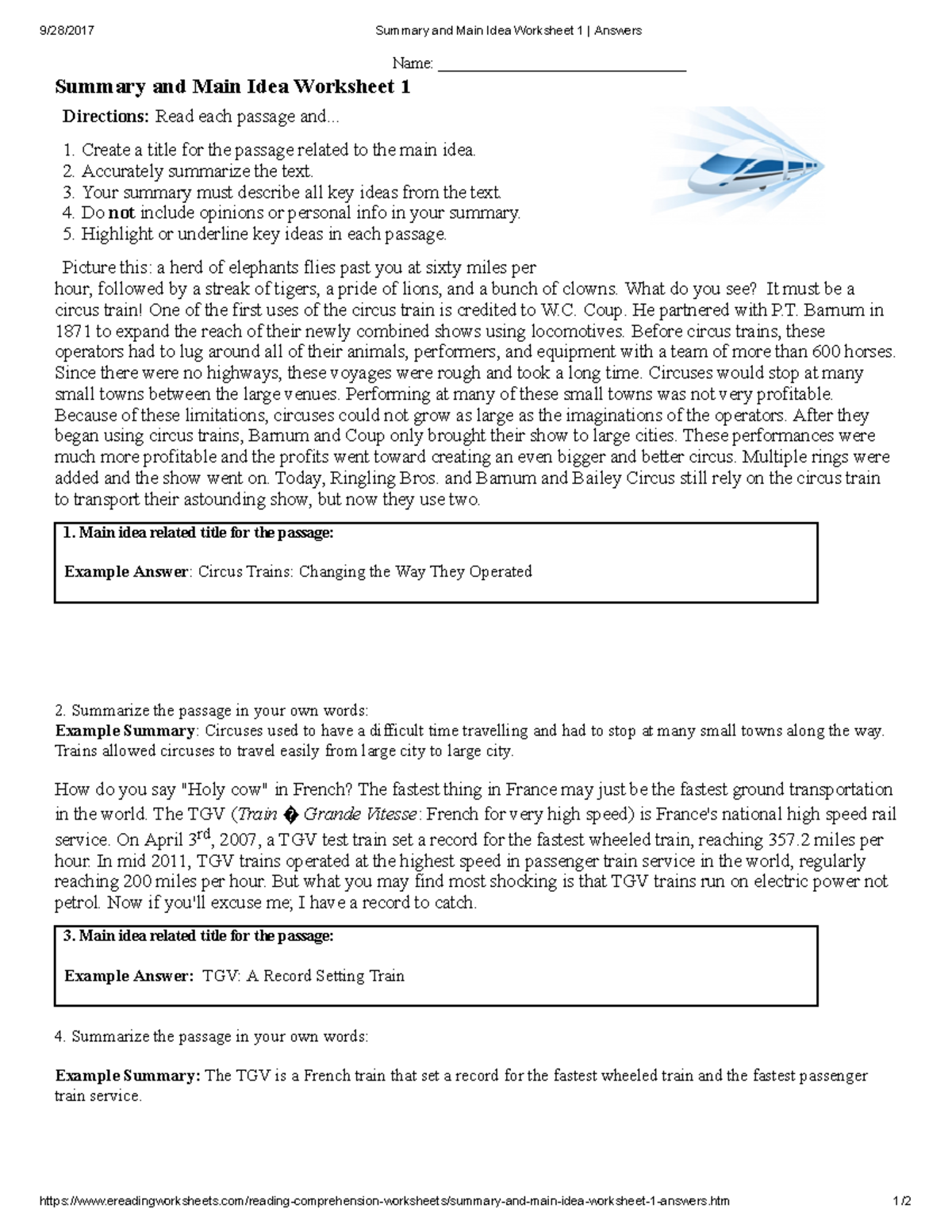 Summarizing Worksheet #1 Answers - 9/28/2017 Summary and Main Idea Worksheet 1 | Answers - Studocu summarizing-worksheet-1-answers-9-28-2017-summary-and-main-idea-worksheet-1-answers-studocu