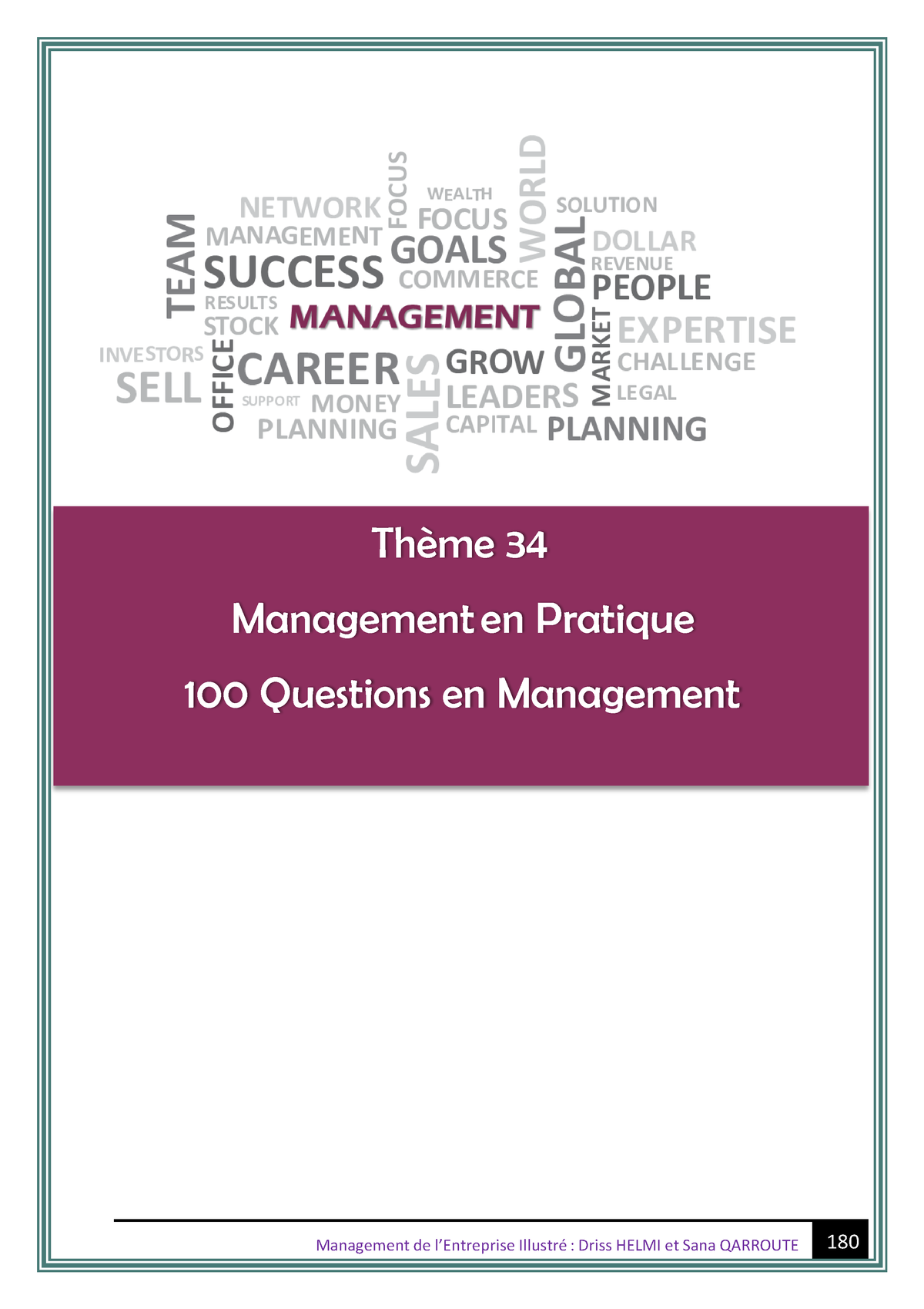 QCM Management Strat - Good Qcm - Thème 34 Management En Pratique 100 ...