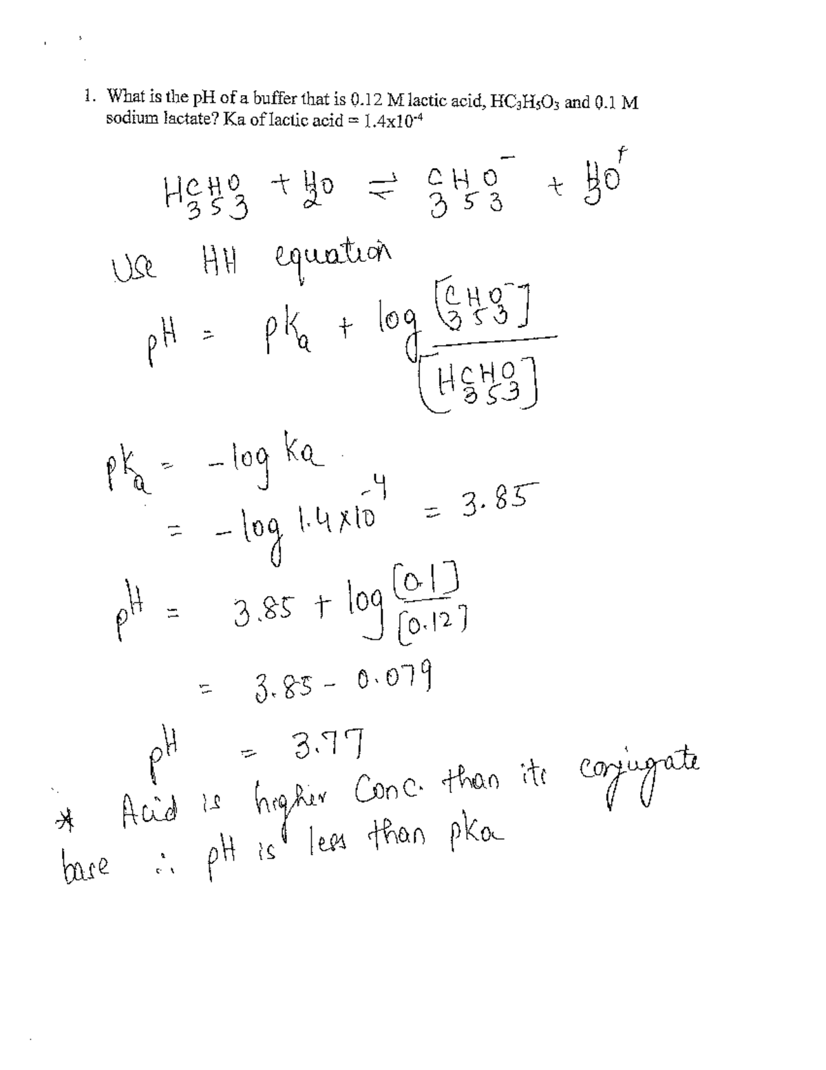 Aug 25 Worked Problems Buffers CHEM 1312 Studocu