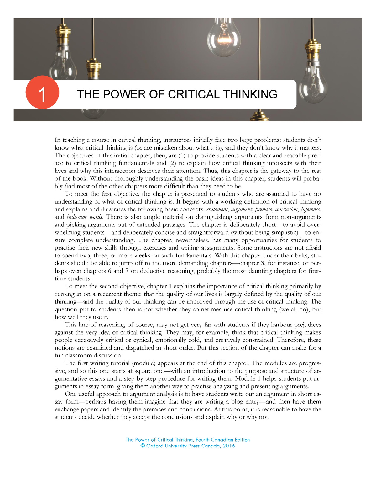 the power of critical thinking 6th canadian edition