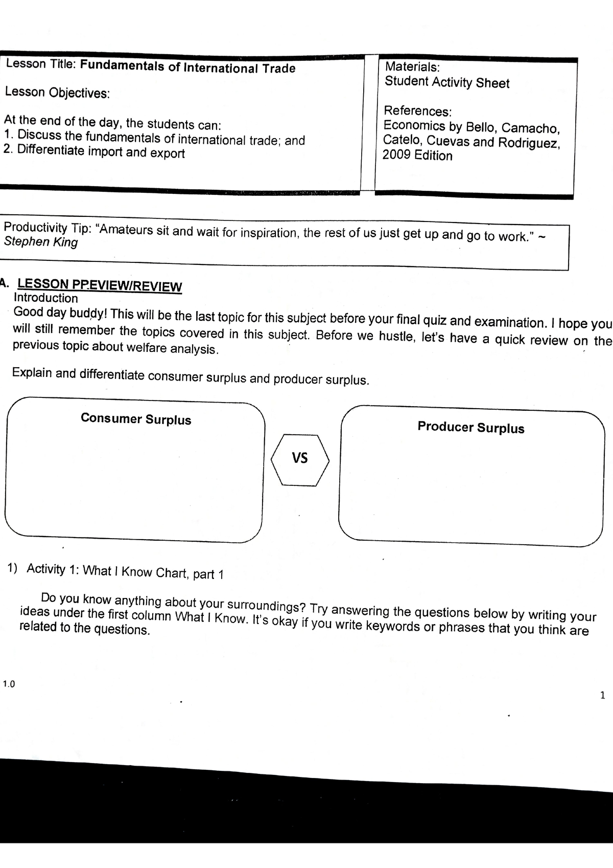 international trade assignments