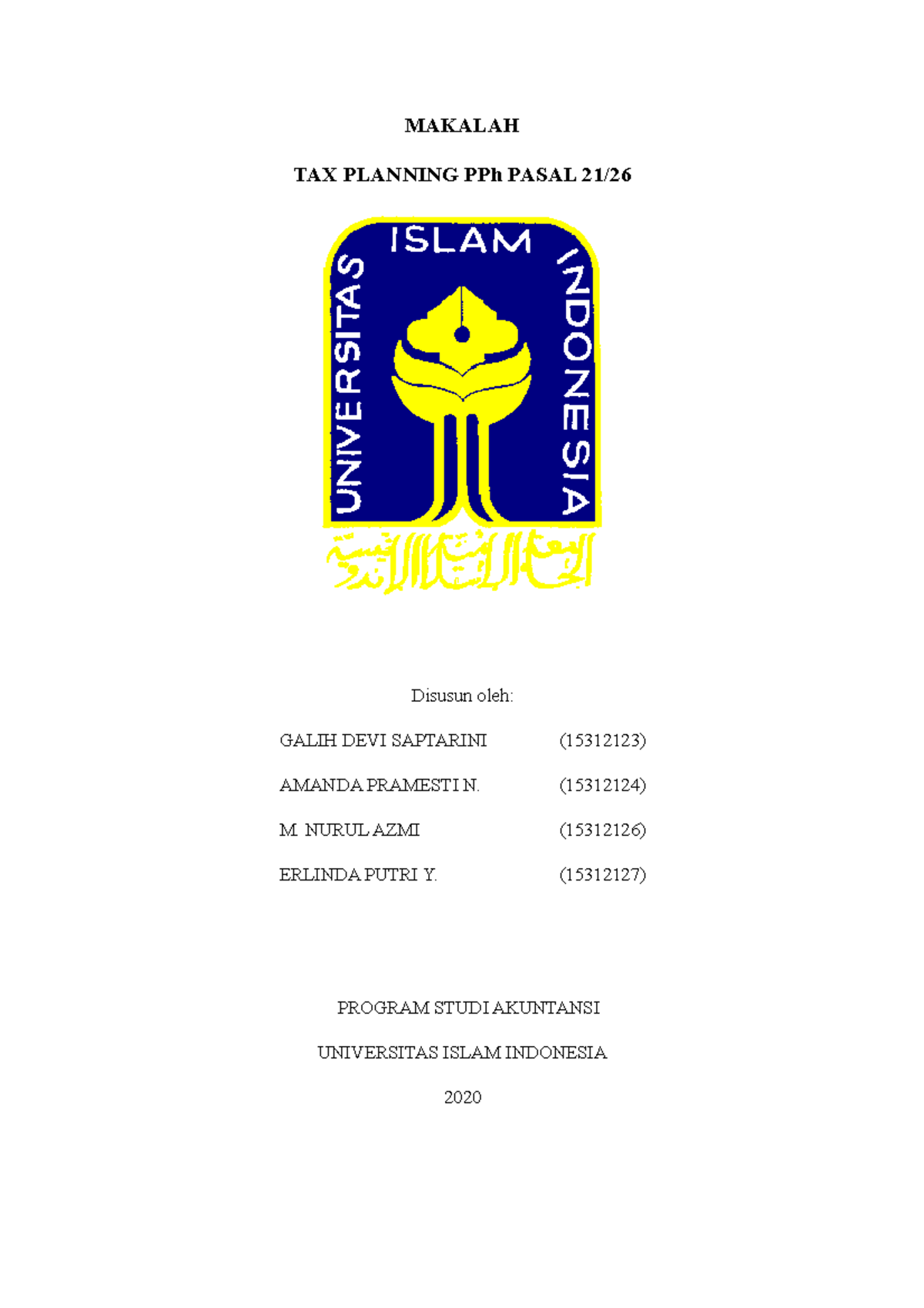 tax-planning-pph-pasal-21-dan-26-makalah-tax-planning-pph-pasal-21