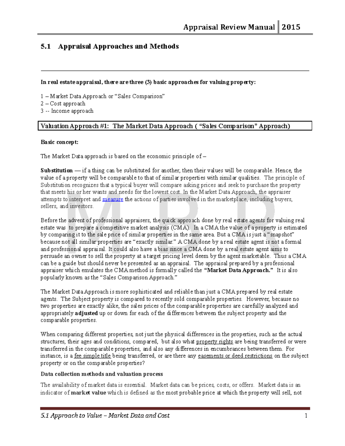 5 1 Appraisal Approaches And Methods 17 5 Appraisal Approaches And Methods Studocu