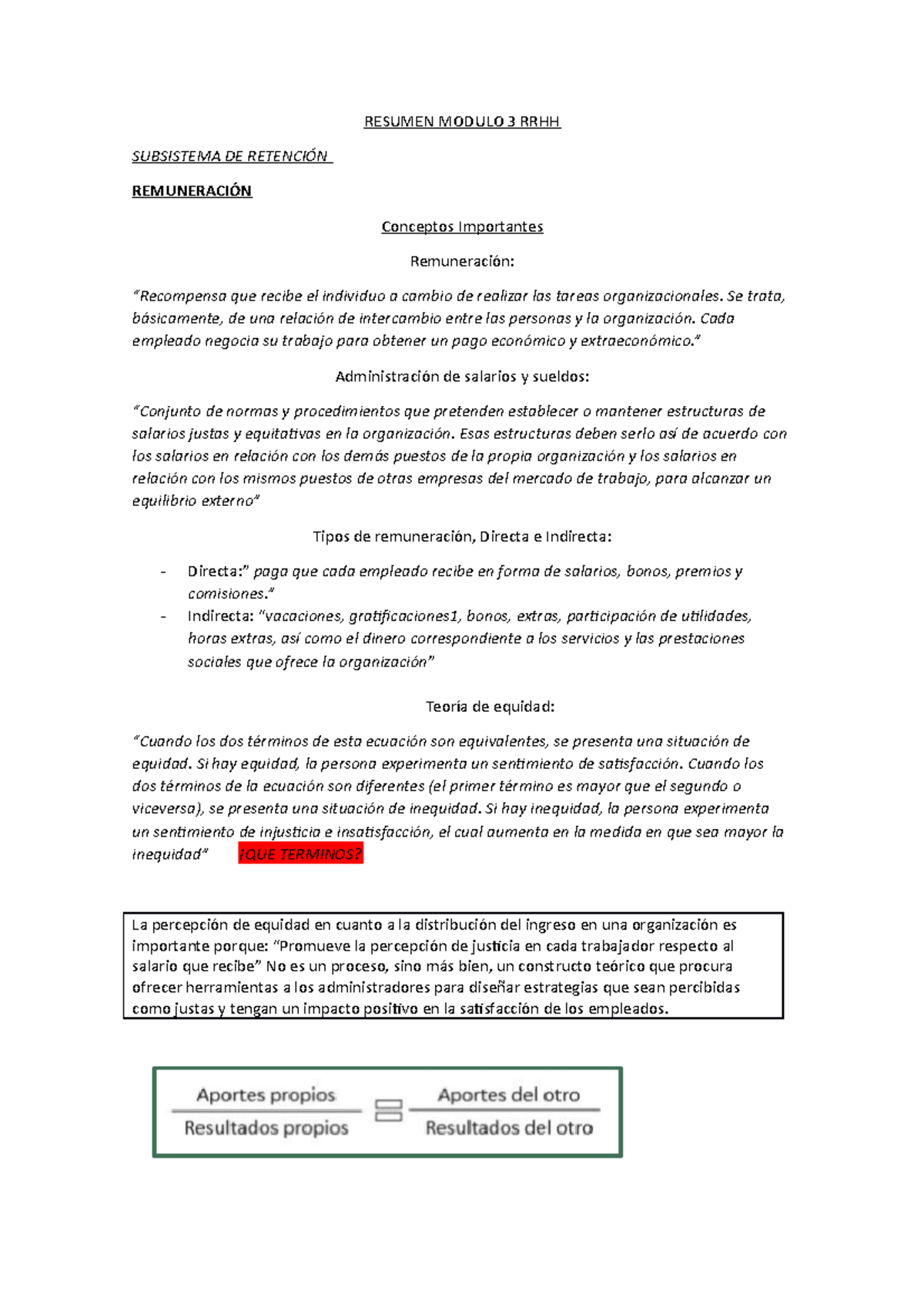 Resumen Modulo 3 RRHH - RESUMEN MODULO 3 RRHH SUBSISTEMA DE RETENCIÓN ...
