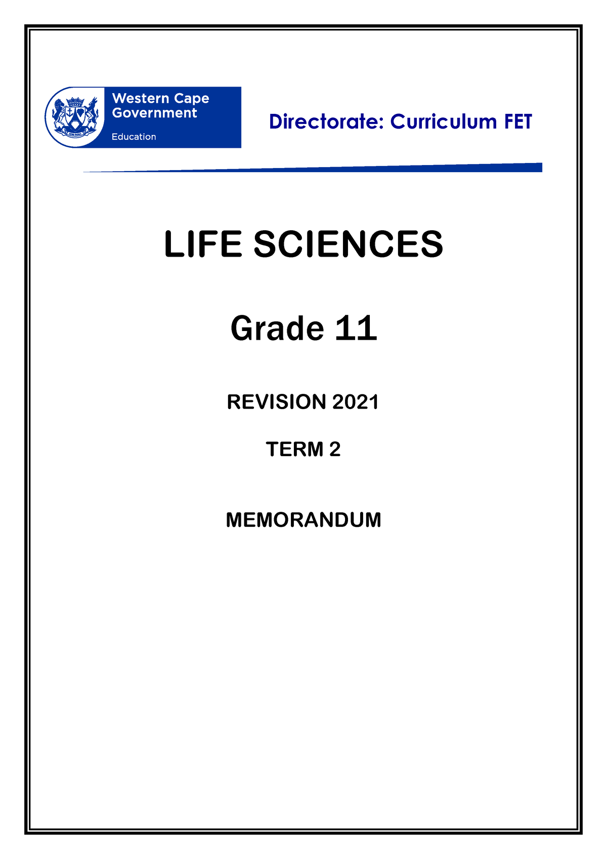 life science grade 11 assignment term 2 2022