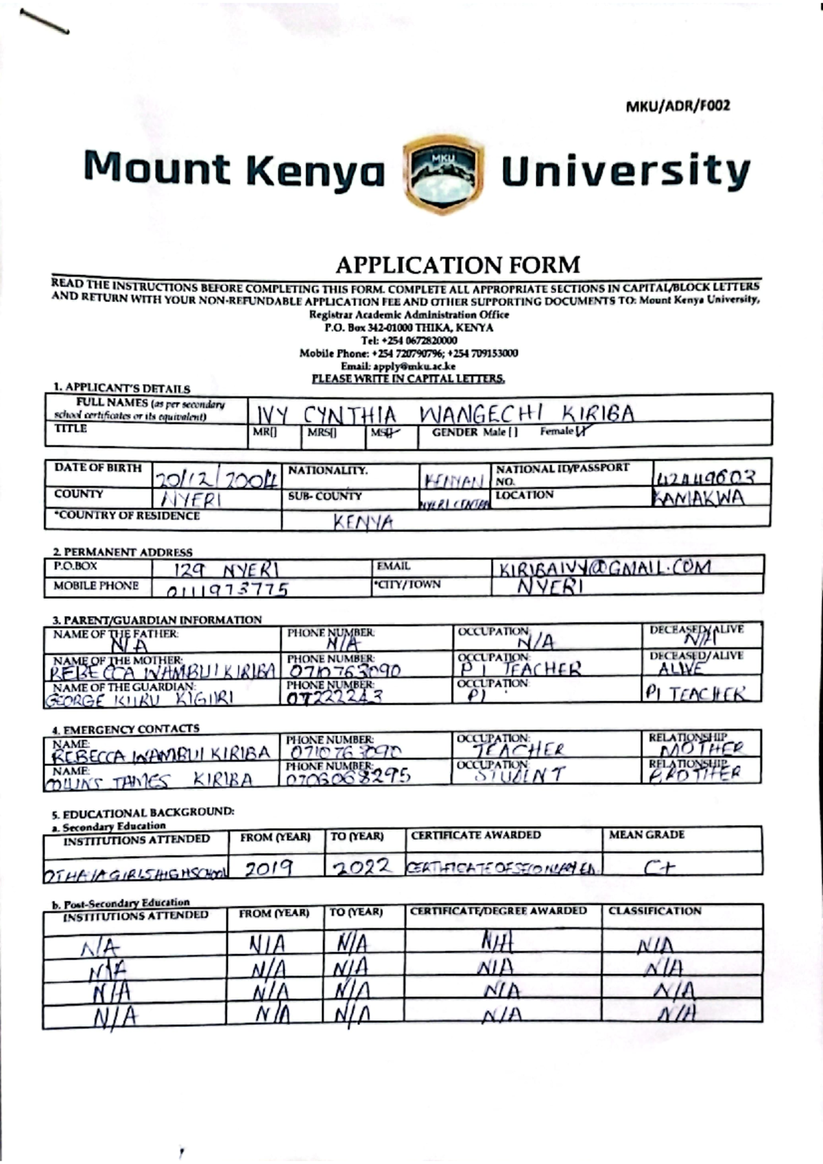 mku phd application form 2022