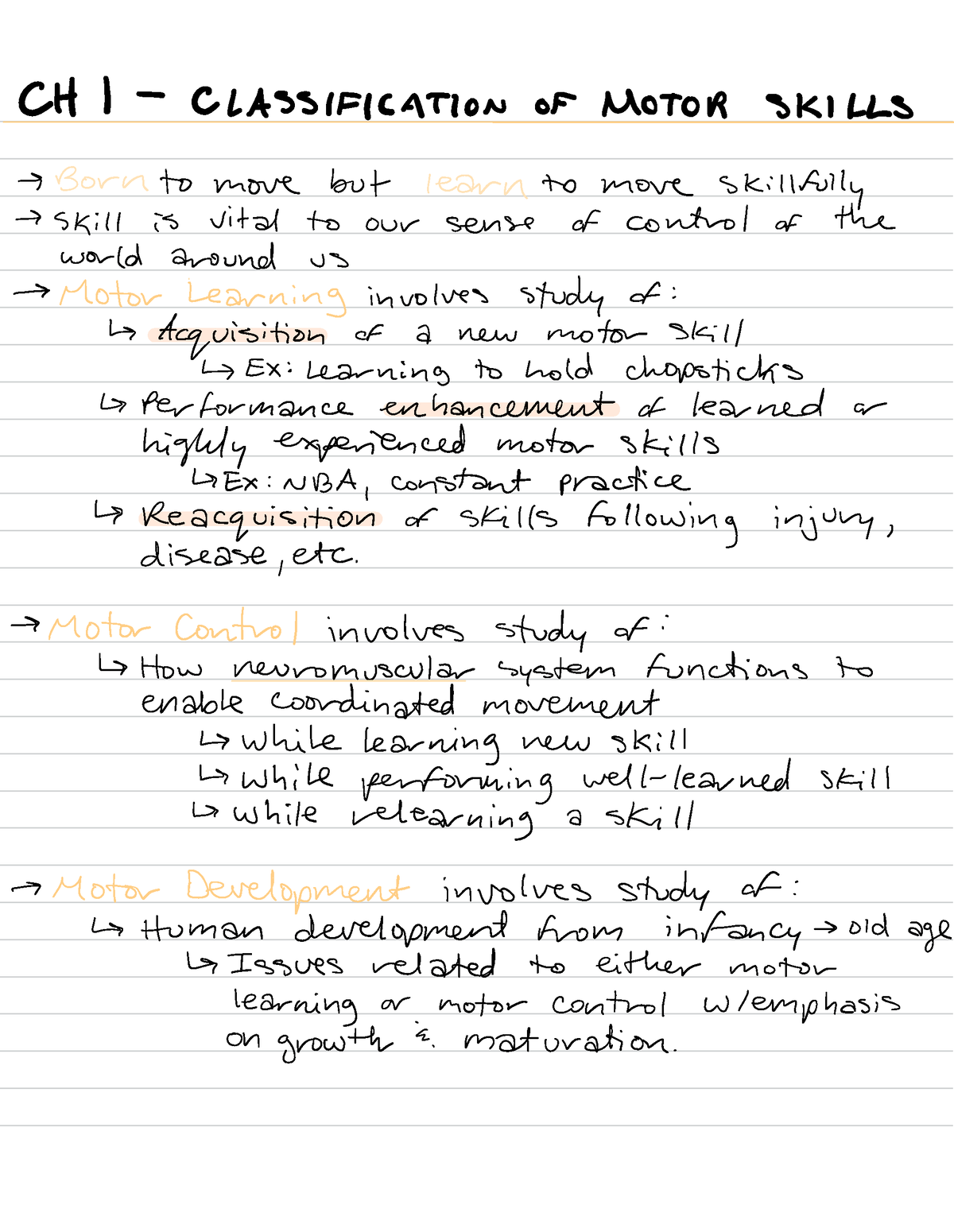 Chapter 1 - Classification Of Motor Skills 1.1 - CHI-CLASS ...