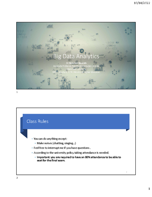 BIDM ميد ترم - Big Data Analytics - Studocu