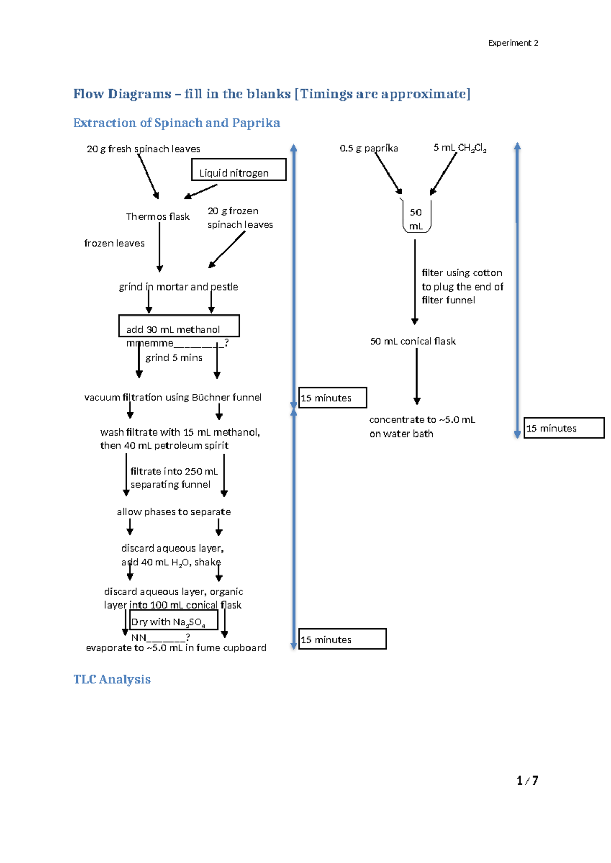 Lab 2 - Lab 2 report - Flow Diagrams – fill in the blanks [Timings are ...