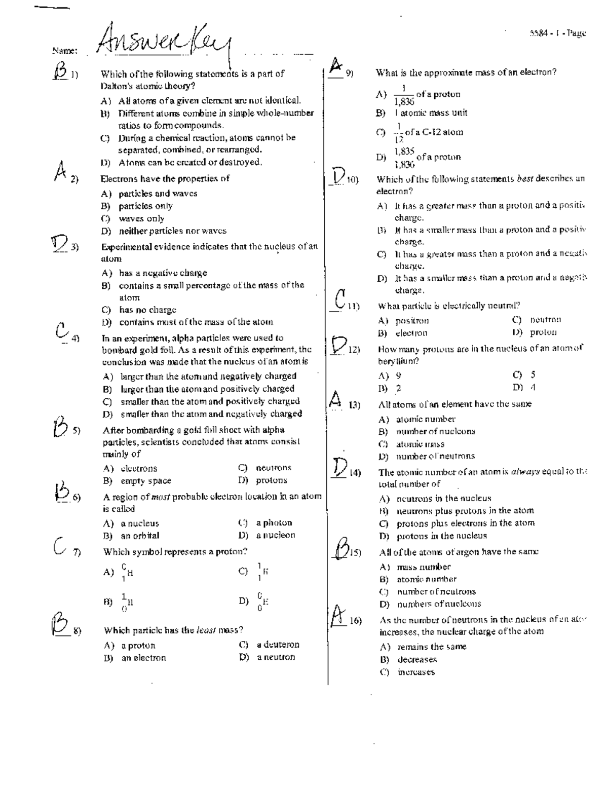 Atomic Structure Answer Key 11-24-2010 - Business Law - Studocu